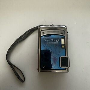 Olympus Stylus Tough Blue and Silver Camera